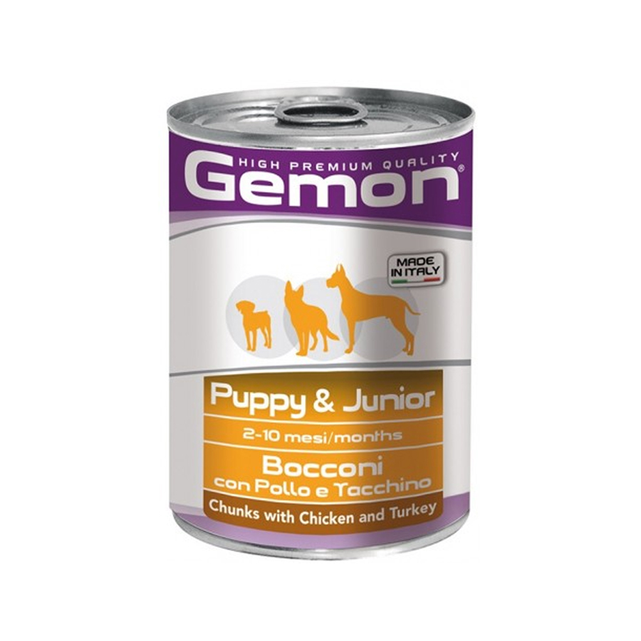 Gemon cane puppy/junior bocconi pollo/tacchino Zooplanet billede