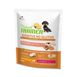 NATURAL TRAINER - sensitive no gluten cibo cane - SALMONE E CEREALI INTEGRALI