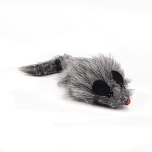 Gioco gatto topolino pelo lungo peluche con sonaglio
